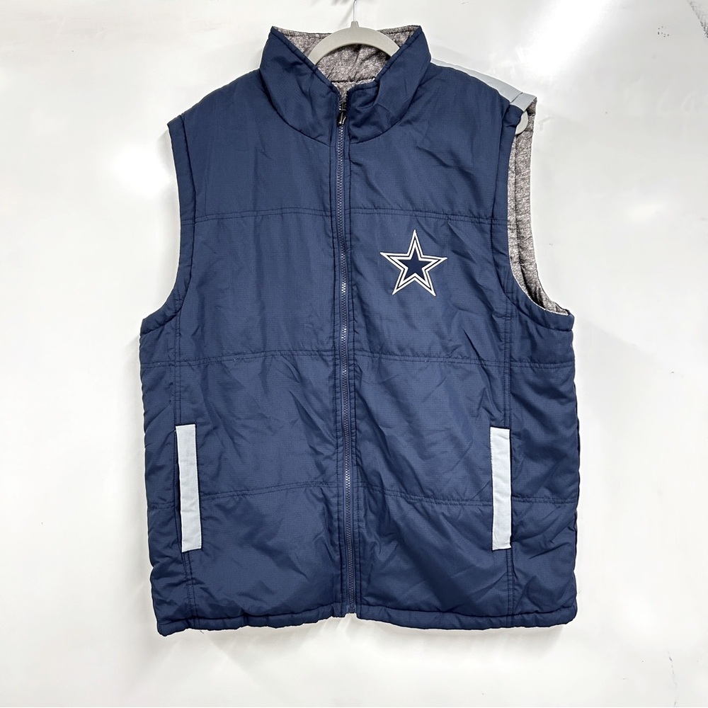NFL Blue Quilted Vest with Star Logo
